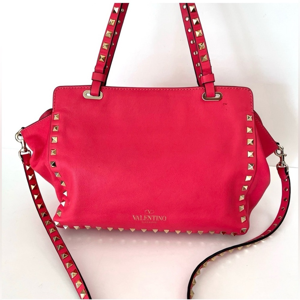 Valentino Garavani Pink Studded Shoulder Bag EUC - Picture 13 of 16